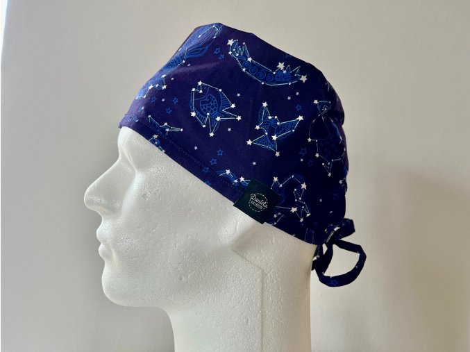 Chirurgická čepice - Souhvězdí modré