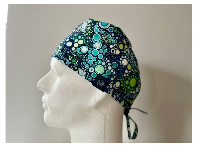 Chirurgická čepice - Batika modrá