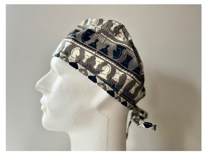 Chirurgická čepice - Šachy