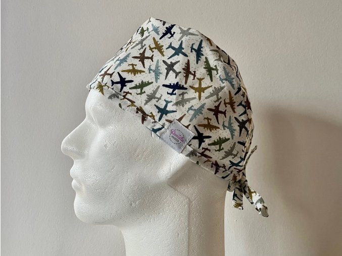 Chirurgická čepice - letadla