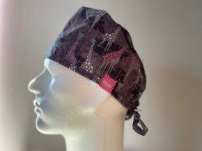 Chirurgická čepice - Šedé žirafy