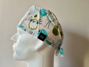 Chirurgická čepice - Ptáčci modři