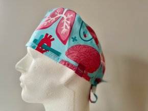 Chirurgická čepice -Srdce, plíce