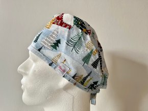 Chirurgická čepice - Zasněžené chaloupky