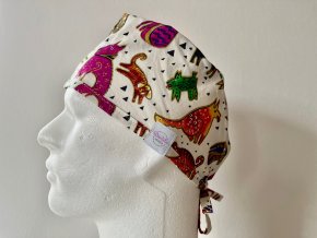 Chirurgická čepice - pejsci zlatí