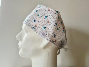 Chirurgická čepice - Pejsek a motýl