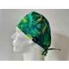 Chirurgická čepice - Palmové listí zelené