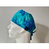 Chirurgická čepice - Modré peří