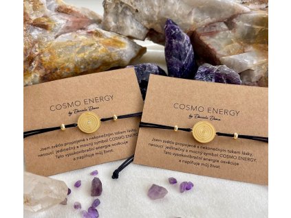 Provázkový energetický náramek "Cosmo Energy" Gold se Zirkonem