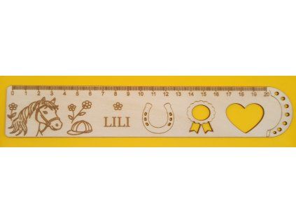 Lovas fa vonalzó – 20 cm