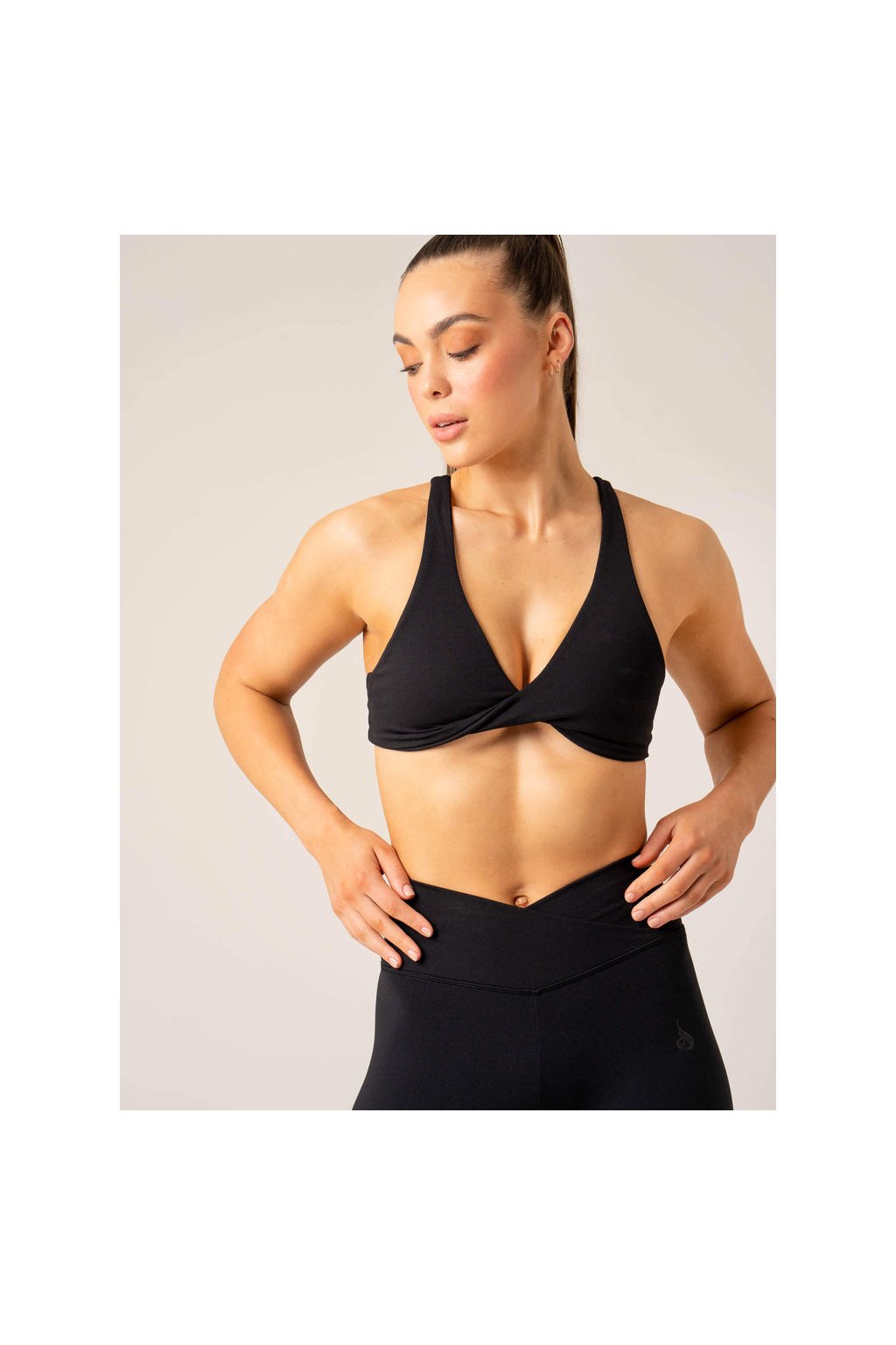 MOMENTUM TWIST SPORTS BRA - BLACK - Danifit