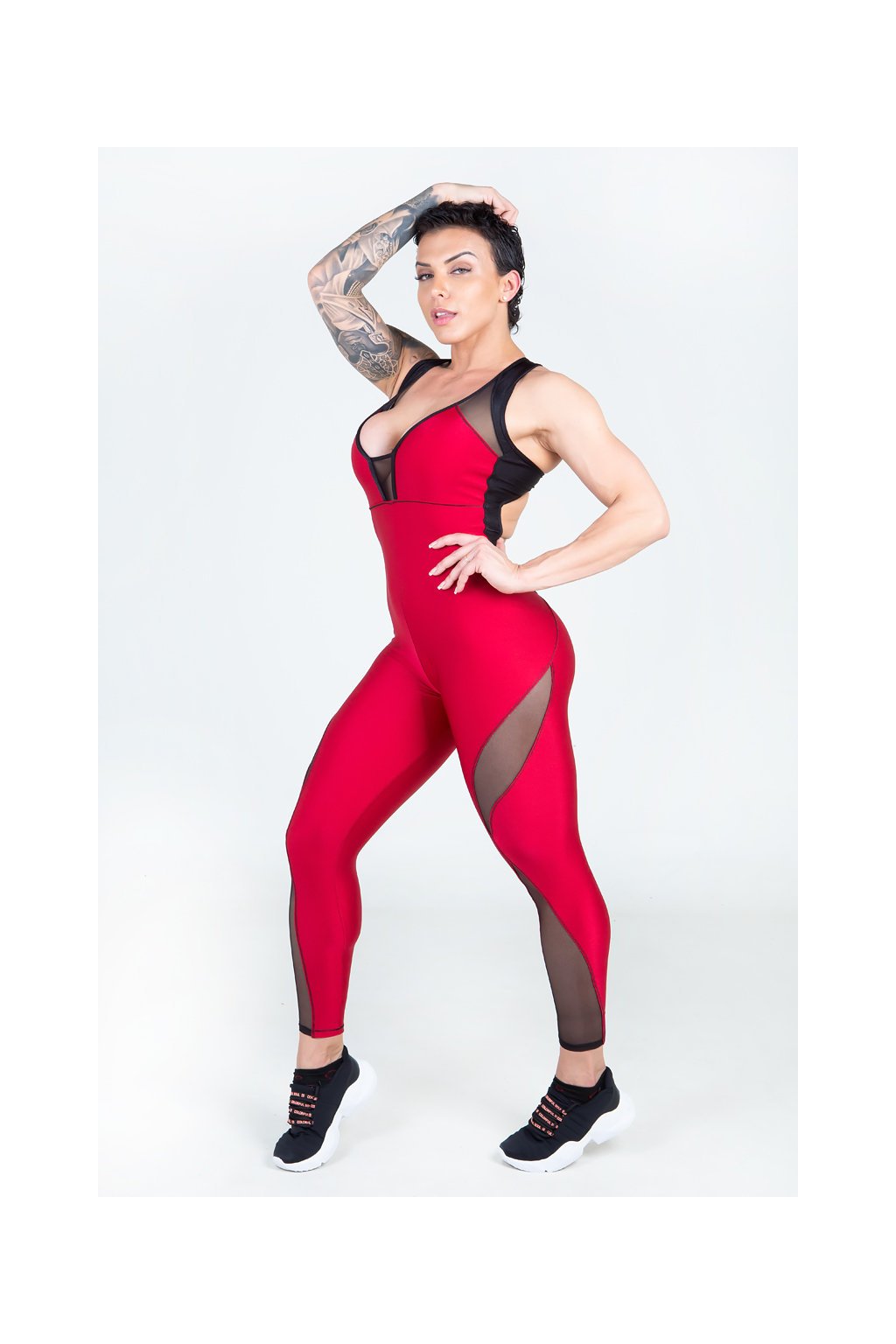 DYNAMITE MAHOGANY JUMPSUIT - RED - Danifit