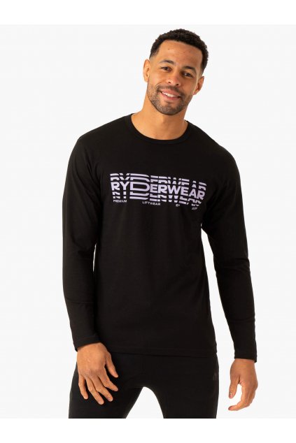 GRAPHIC LONG SLEEVE T SHIRT BLACK 1