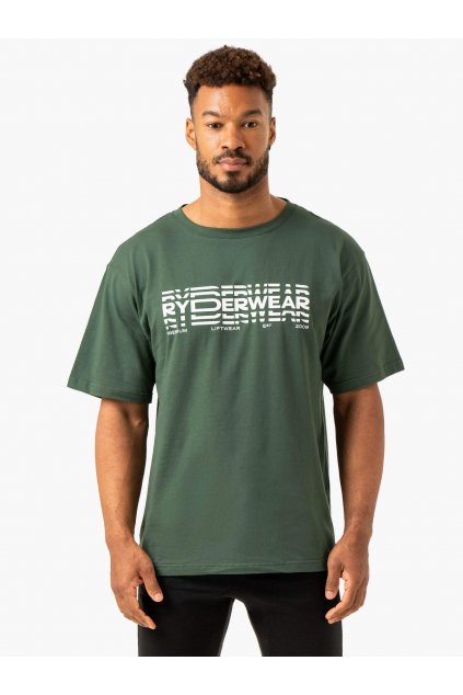 GRAPHIC OVERSIZED T SHIRT DARK GREEN 1