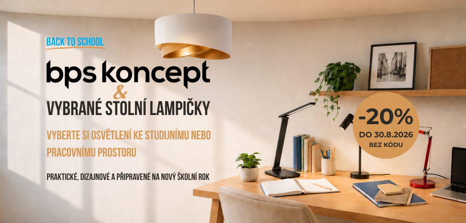 Zpátky do školy s praktickýma stolníma lampama a  designovými svítidli značky BPS koncept