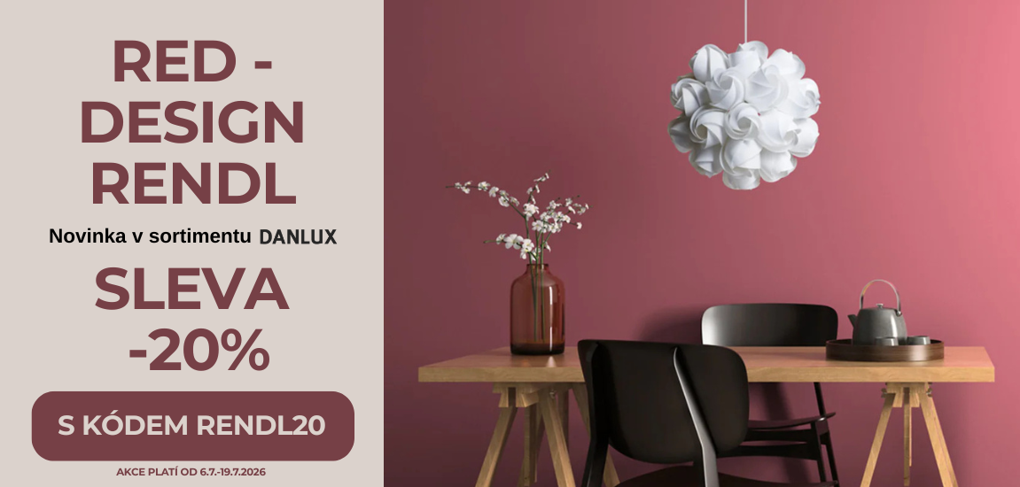 Objevte novinku v sortimentu. RED - DESIGN RENDL pestrá nabídka svítidel