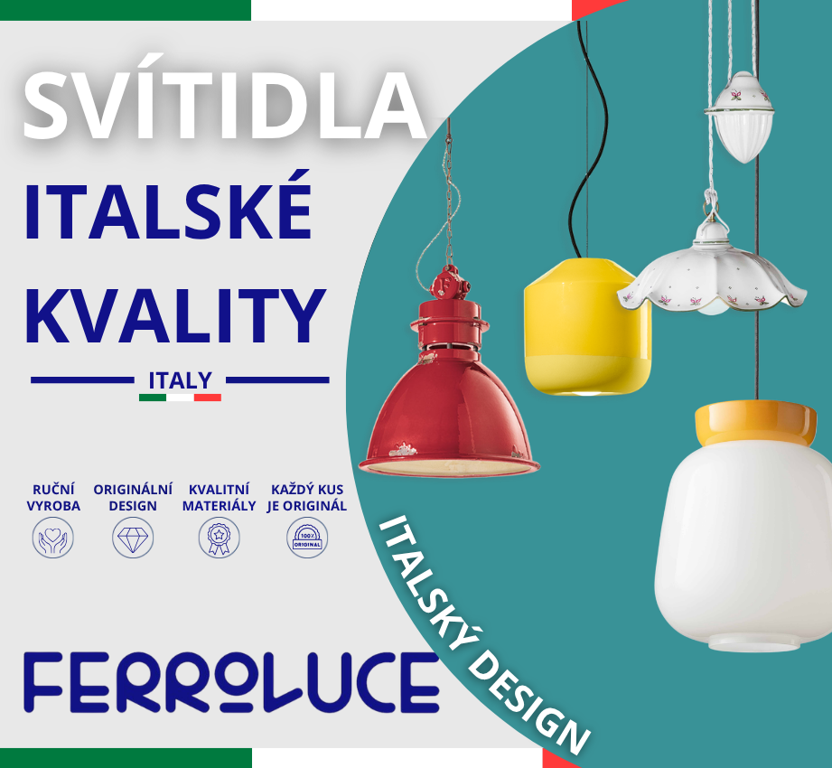 Italská kvalitní ručně vyráběná svítidla Ferroluce