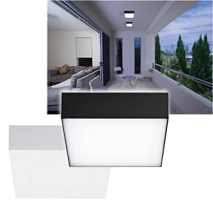 LED stropní svítidlo Casper square IP54, 4000K