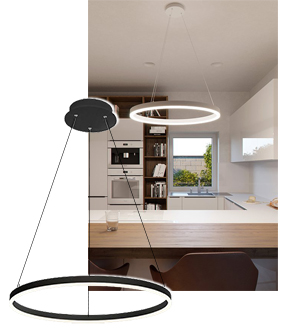 Závěsné LED svítidlo CIRCLE P-Z ø 60 cm