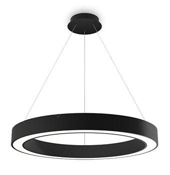 Závěsné LED svítidlo SATURN P-Z ø 80 cm, černá