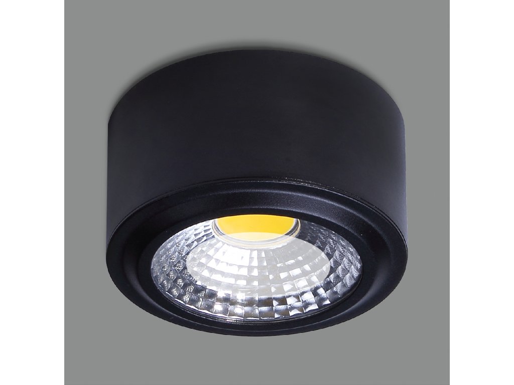 ACB Iluminacion Stropní LED svítidlo STUDIO, ⌀  12 cm, 12W, CRI90 Barva: Černá, Stmívání: ON/OFF