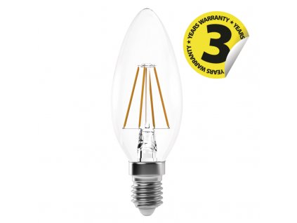 LED žárovka Filament Candle 4W E14 teplá bílá