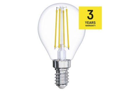 20919 led zarovka filament mini globe 6w e14 tepla bila