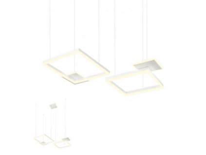 Závěsné LED svítidlo Sigua - hranaté, 90x60cm (Barva bílá)