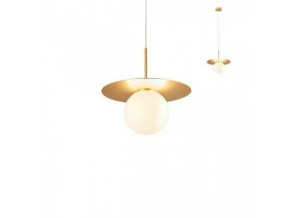 Závěsná lampa Plato, ø15cm (Barva zlatá)