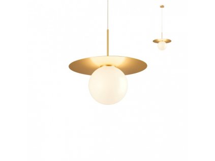 Závěsná lampa Plato, ø20cm (Barva zlatá)