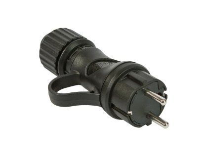 cerna schuko zastrcka s prstencem 16a 250v ip44 pro system eiva