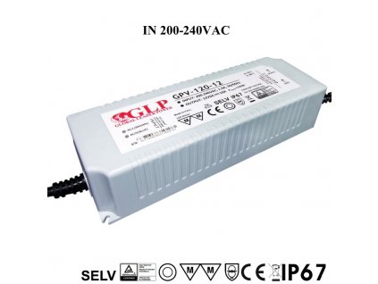 GPV, 120W LED zdroj GPV-120-12, 10A, 12V