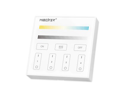 Dálkový ovládací panel Mi-light - 4 kanály, CCT, 2x AAA baterie, B2