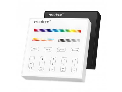 Dálkový ovládací panel Mi-light - 4 kanály, RGB+CCT, 2x AAA baterie, B4