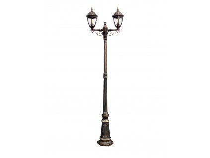 Venkovní lampa Sevilla se dvěma stínidly, v.225,6cm