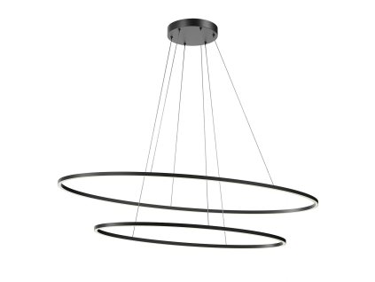 Závěsné LED ovální svítidlo LEO, 2 ovály, ø95cm/ø130cm