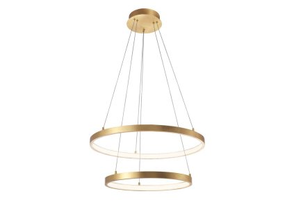 Závěsné LED svítidlo LEON plátkovaný zlatý hliník a akryl nastavitelné 65W 3000K stmívatelné