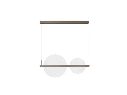 Závěsné LED svítidlo NOAH kávově hnědý hliník a akryl 42W 3000K stmívatelné