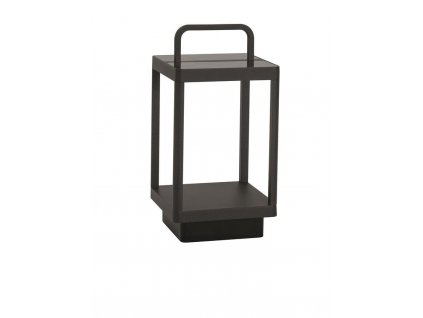 Venkovní stojací lampa BALI antracitový hliník LED 2W 3000K 5V, IP65 solární / USB kabel / vypínač na těle / stmívatelné