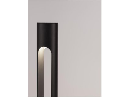 Venkovní sloupkové svítidlo ELLERY černý hliník a akryl LED 12W 3000K IP65