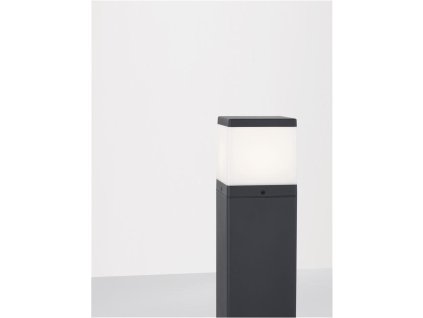 Venkovní sloupkové svítidlo FERRON tmavě šedý hliník a čirý akrylový difuzor E27 1x12W IP65
