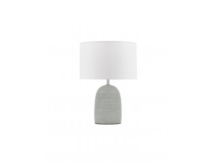 Stolní lampa CHEMPO šedý beton a kov bílé stínidlo E27 1x12W