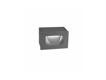 51653 venkovni zapustene svitidlo do zdi krypton tmave sede led 3w 3000k 15st ip54