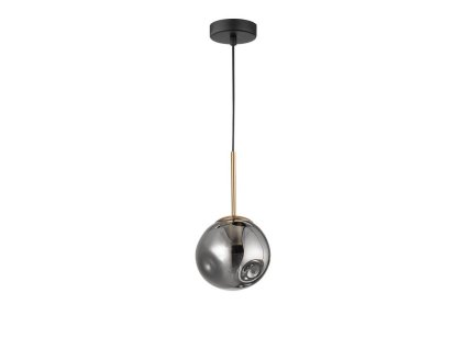 Závěsné svítidlo SPADA zlatý kov a chromové sklo, E27 1x12W