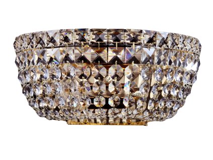 Křišťálové nástěnné svítidlo BASFOR, 2xE14, š. 25,5 cm