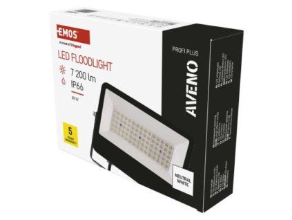 LED reflektor AVENO 48W, černý, neutrální bílá, IP66