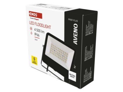 LED reflektor AVENO 30W, černý, neutrální bílá, IP66