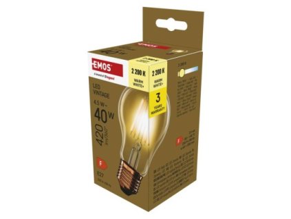 LED žárovka Vintage A60 / E27 / 4,5 W (40 W) / 420 lm / teplá bílá