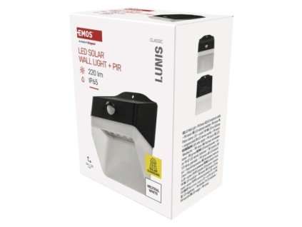 63893 solarni led svitidlo lunis s pohybovym cidlem cerne neutralni bila