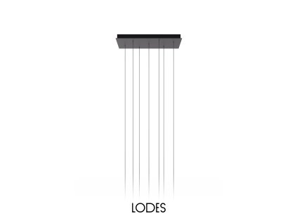 7 Lights Rectangular Matte Black